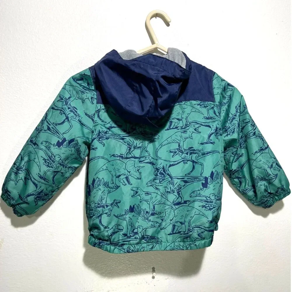 Oshkosh B'gosh jacket hooded dinosaur the genuine zip print all over kids 24M